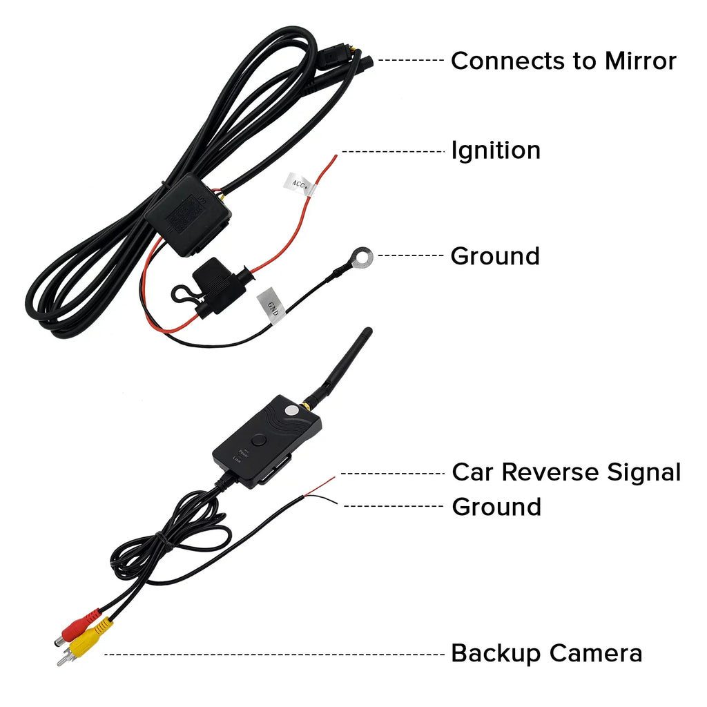 Universal Kit Waterproof OEM Cars with Wireless Master for 170° Camera Screen, Mirror Tailgaters LCD View - & 4.3” LED Fit Transmitter All Backup Rear