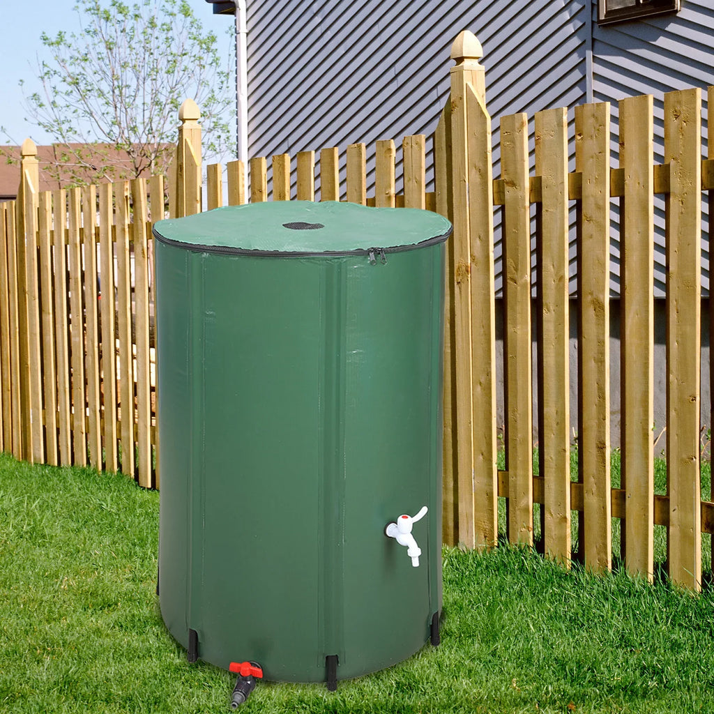 Gallon Downspout Rainwater Barrel, Storage 100 Tank, UBesGoo Rain System Water Collection Portable Collapsible