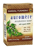 2.75 Ayurvedic Soap of (pack oz. Bar 6) Organic with Neem by Sandal-Turmeric Auromere -
