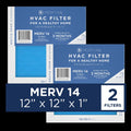 Particles Filter 12x12x1 Pleated (MERV Air HEPA Cleaning 14, Medify 95% Air 2-Pack)