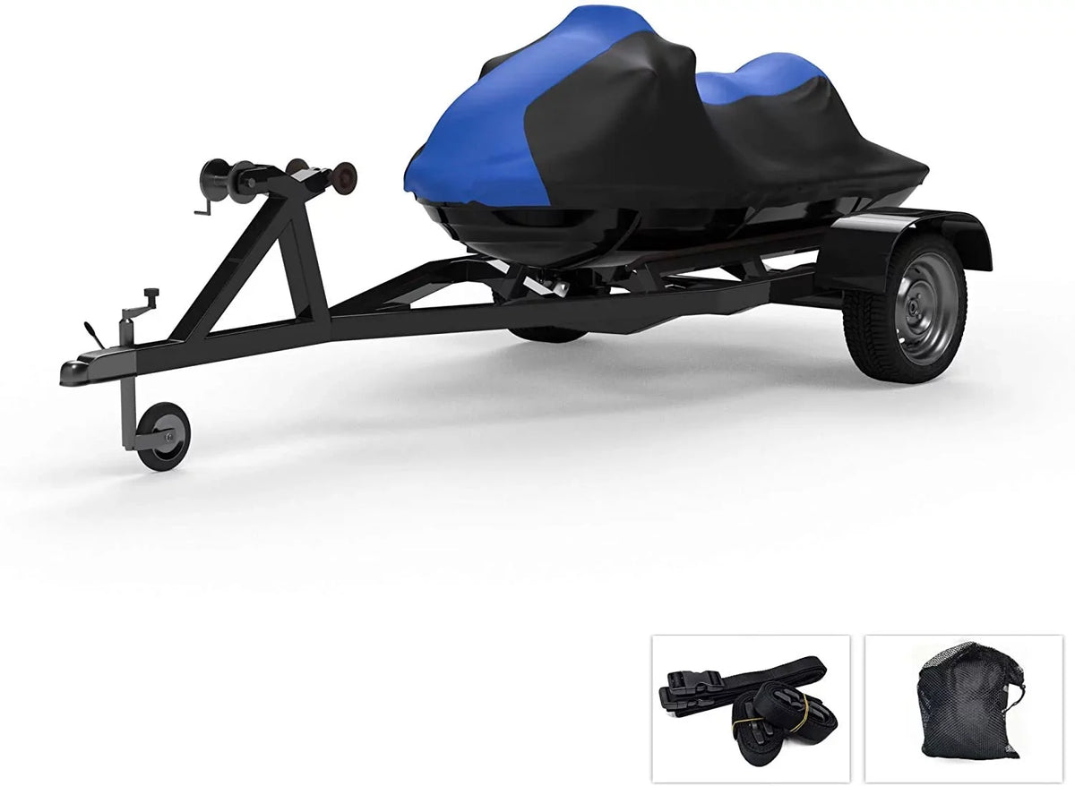 from More! Covers Trailerable Includes Blue/Black and Ski Trailer - Storage and - Jet FZR Sun, Runner - Wave Protects Yamaha Rays, All UV 2009-2016 for Weather Color Weatherproof Bag Straps Rain, -