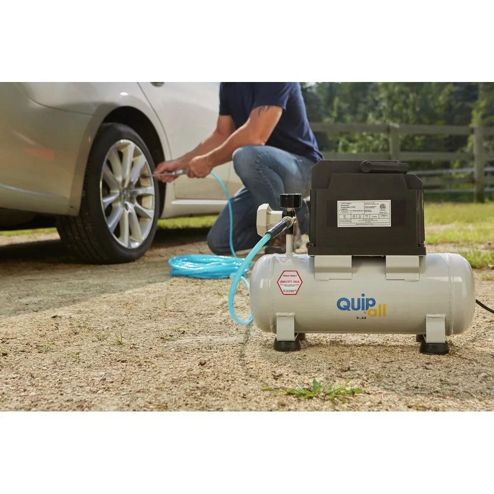 Compressor Gallon Hotdog 1/3 2 Quipall HP 2-.33 Oil-Free Air