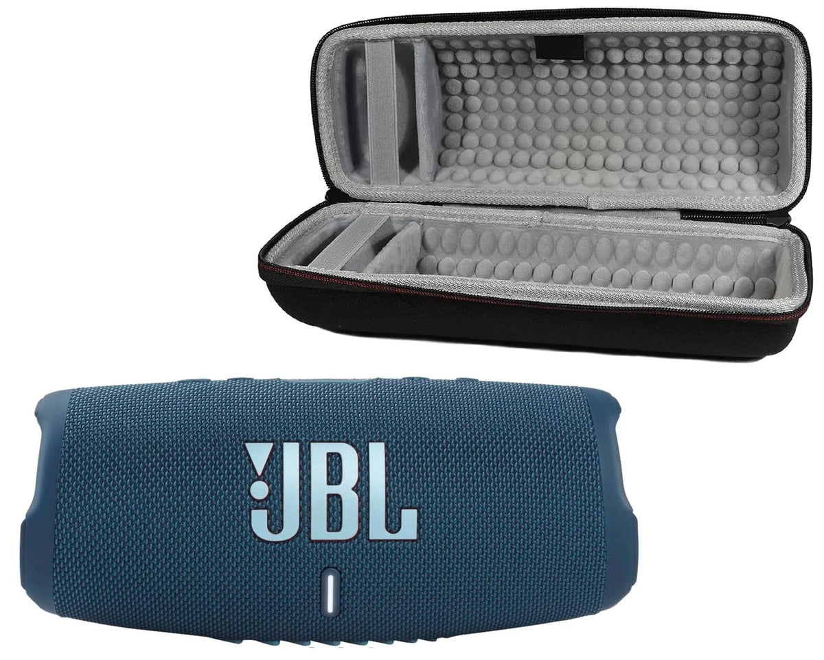 Waterproof with Protective 5 Speaker, Deluxe CCI Hardshell Bluetooth (Blue) Case Bundle JBL Charge IP67