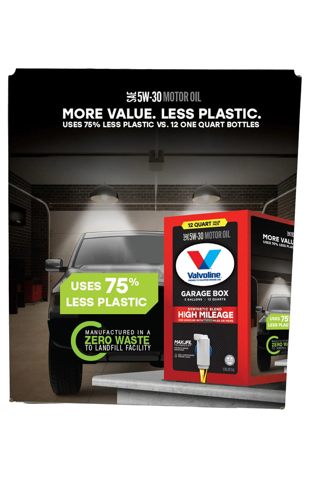 Motor Blend 5W-30 QT Box MaxLife Oil Garage Mileage Synthetic 12 Valvoline High