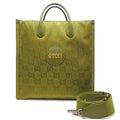 Only) Off The Forest Recycled Lining Grid Gucci Bag GG Tote (Day Green 696043 Medium Nylon (Good) Pre-Owned Ladies