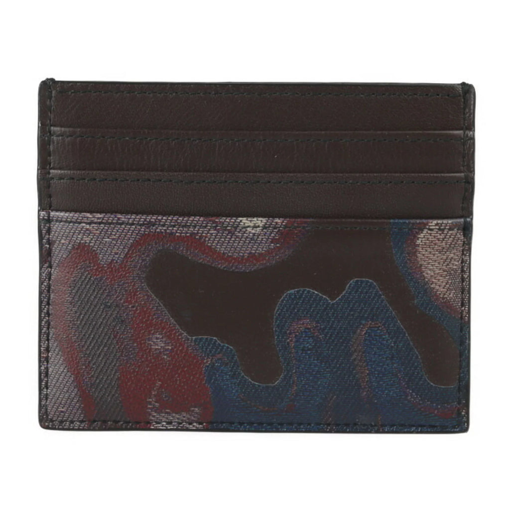 Marron Case Camouflage Calf New) Brown 2ESCH135UCN Leather Card Pre-Owned Christian Dior Multicolor Business Holder Dior Series Pattern (Like