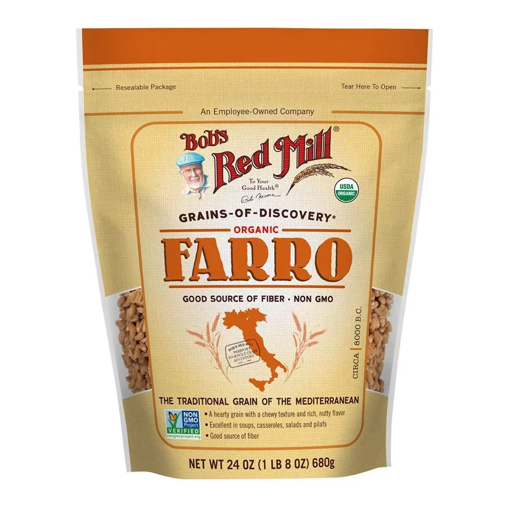Ounce of Organic Grain, 4) 24 Bob's Red (Pack Farro Mill