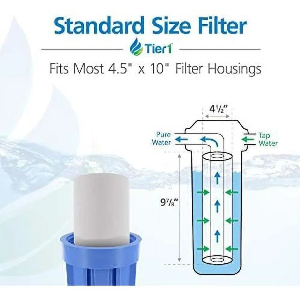 Replacement Inch Polypropylene Inch | 10 | Water Micron Filter Home 4-Pack Sediment With Hydronix House Compatible X 10 4.5 Filter Cartridge SDC-45-1010, Whole SDF-45-1010, Water Spun