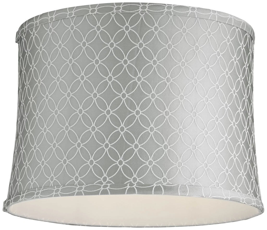 Spider Print Bottom Medium of Top 2 13" Springcrest 10" and Drum with High x Shades 14" Harp Lamp Gray Finial x Set White Fitting