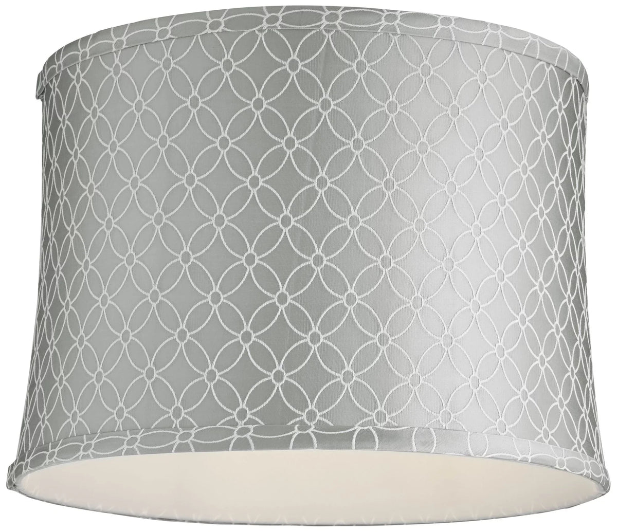 Spider Print Bottom Medium of Top 2 13" Springcrest 10" and Drum with High x Shades 14" Harp Lamp Gray Finial x Set White Fitting