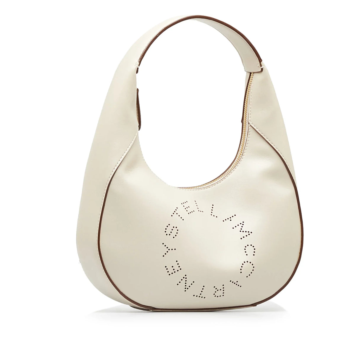 Polyester Linea Logo (Good) McCartney Shoulder Vegetarian Unisex Stella Fabric Authenticated Brown Pre-Owned Bag