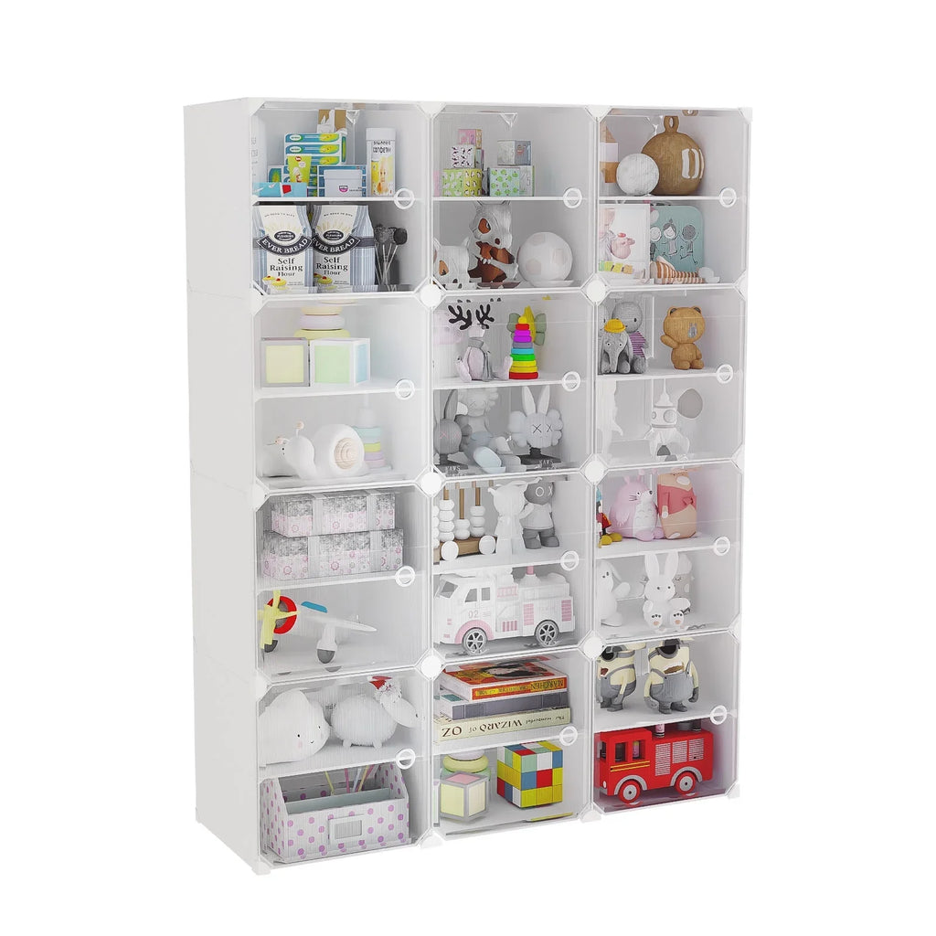 Entryway Stand 96 for Pairs Shelf 12 Storage Cabinet White Plastic Modular Shoe Shoe 48 Cubes Rack Closet Tiers Bedroom Boxes, Tower Shoe Organizer Hallway Storage
