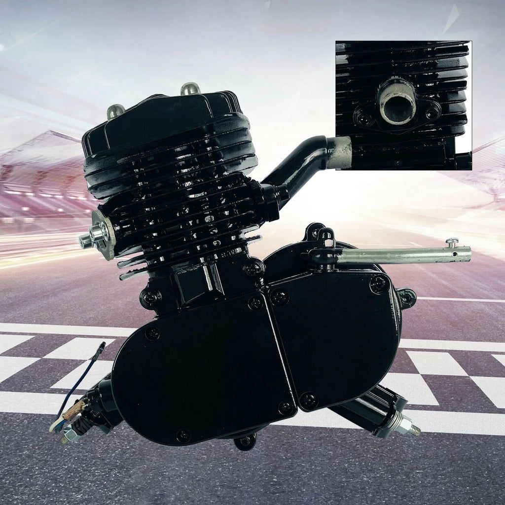 2.94KW Motorized Motor Petrol Bike Cylinder Air-cooled 80CC Start 6500r/min Gas Pull Engine 2-Stroke Bicycle Single Engine for