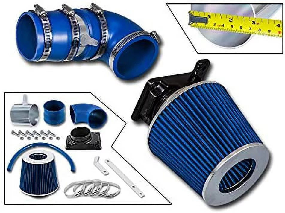 Rtunes Racing Intake Kit â€¦ Compatible For Mitsubishi + Ram Filter 02-07 Combo Short BLUE Lancer Air 2.0L
