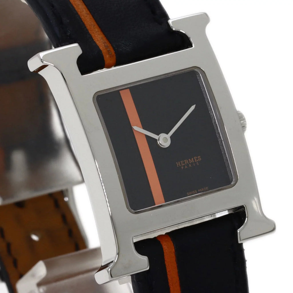 Wristwatch Stainless HH1.210 Hermes (Good) Watch Women's Pre-Owned Steel/Leather HERMES H