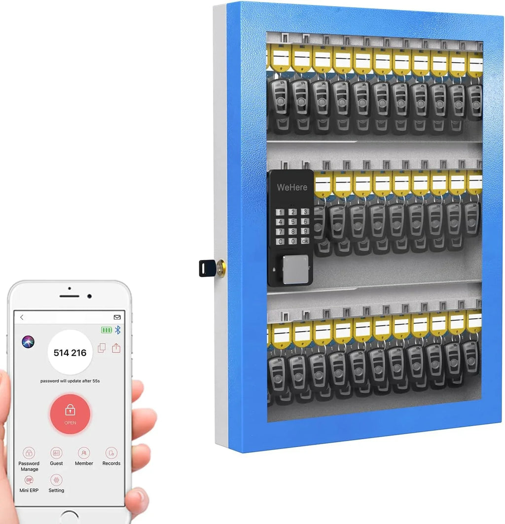 Plus, Mount, Dealership，， for OTP Lock 96 Lockbox, Smart Security Car Half-Remote Bluetooth/Fixed Key APP Cabinet Key Code Share Box Storage Wall