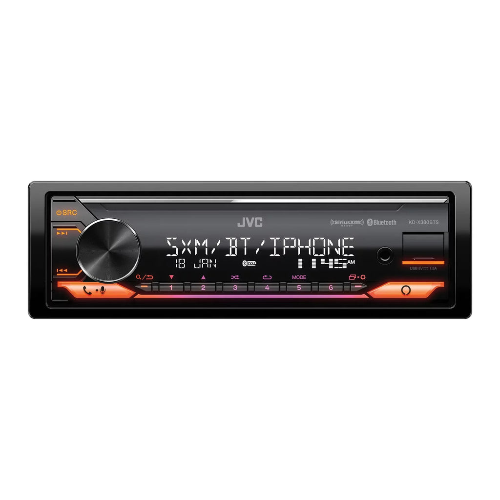 KD-X380BTS Bluetooth, Alexa Media Built-in, JVC Receiver Digital and Car Unit, In-Dash SiriusXM Single-DIN Ready with KD-X380BTS