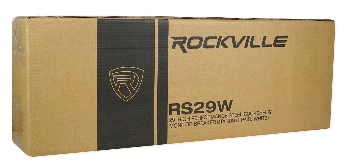 RS29W Stands Studio White 29" Rockville Recording Pair Monitor Steel in Studio