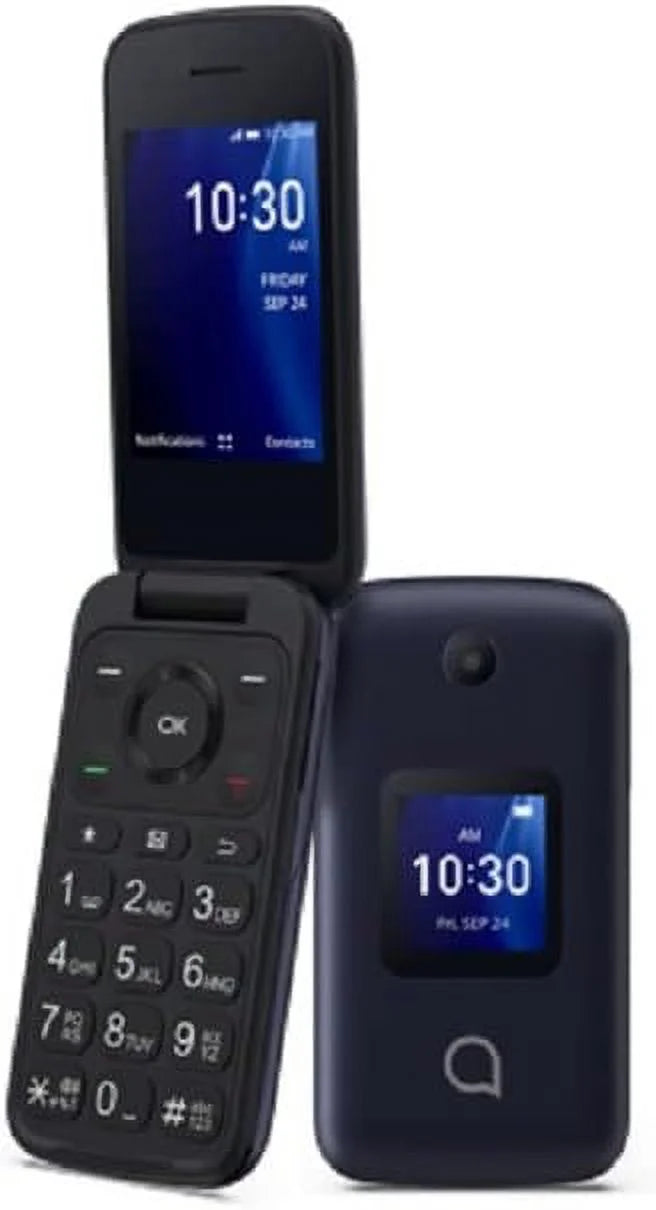 Easy Flip Use (T-Mobile only) - (Refurbished) 4056W Senior Alcatel For Go Phone Flip Restored 4GB 4