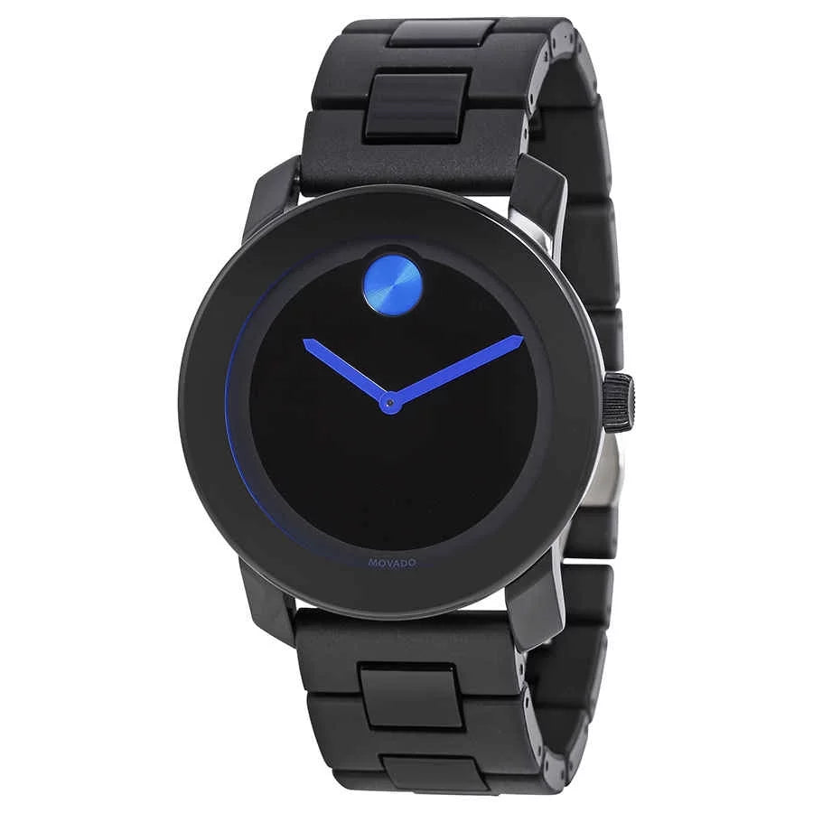 Watch Stainless 3600099 TR90/Polyurethane Bold Movado 42 Dial mm Mens Steel Black