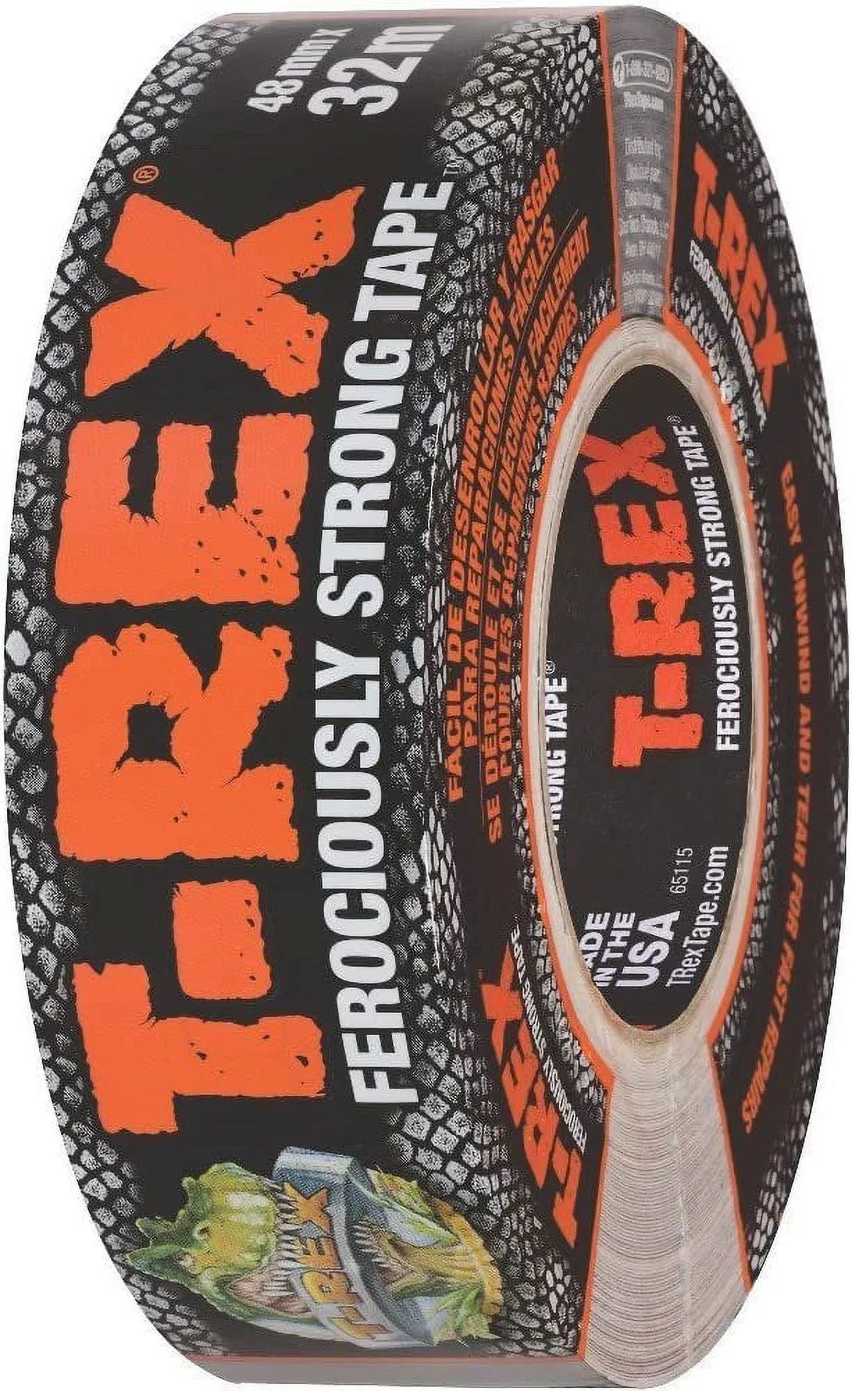Rolls. Ferociously x Strong T-REX Tape, Gray Total yd, 2 70 Yards, in. Dark 1.88 35 Duct Gunmetal 240998