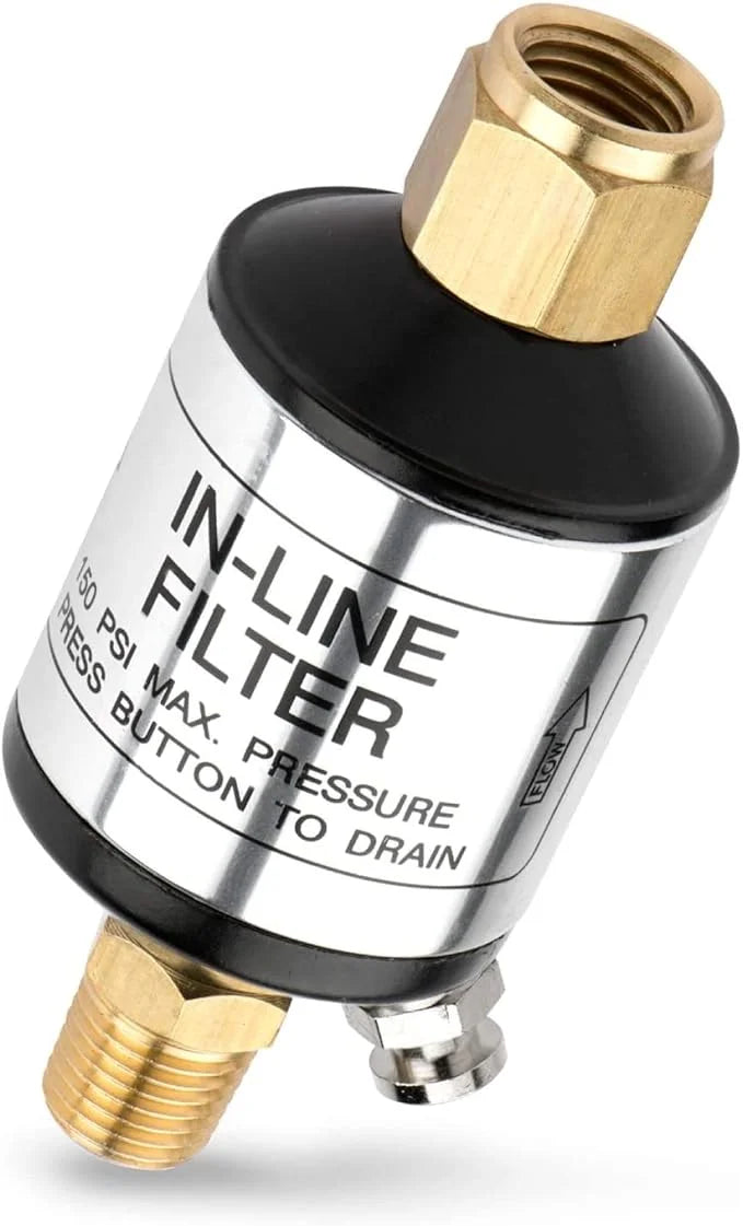 Tool Line Compressor Outlet Black | Protect Optimize Accessory | Water and 1/4" Air 30253A Tools Oil for and | Pneumatic NEIKO of Lifespan NPT Air Performance, and Air 150 | Inlet Separator | PSI