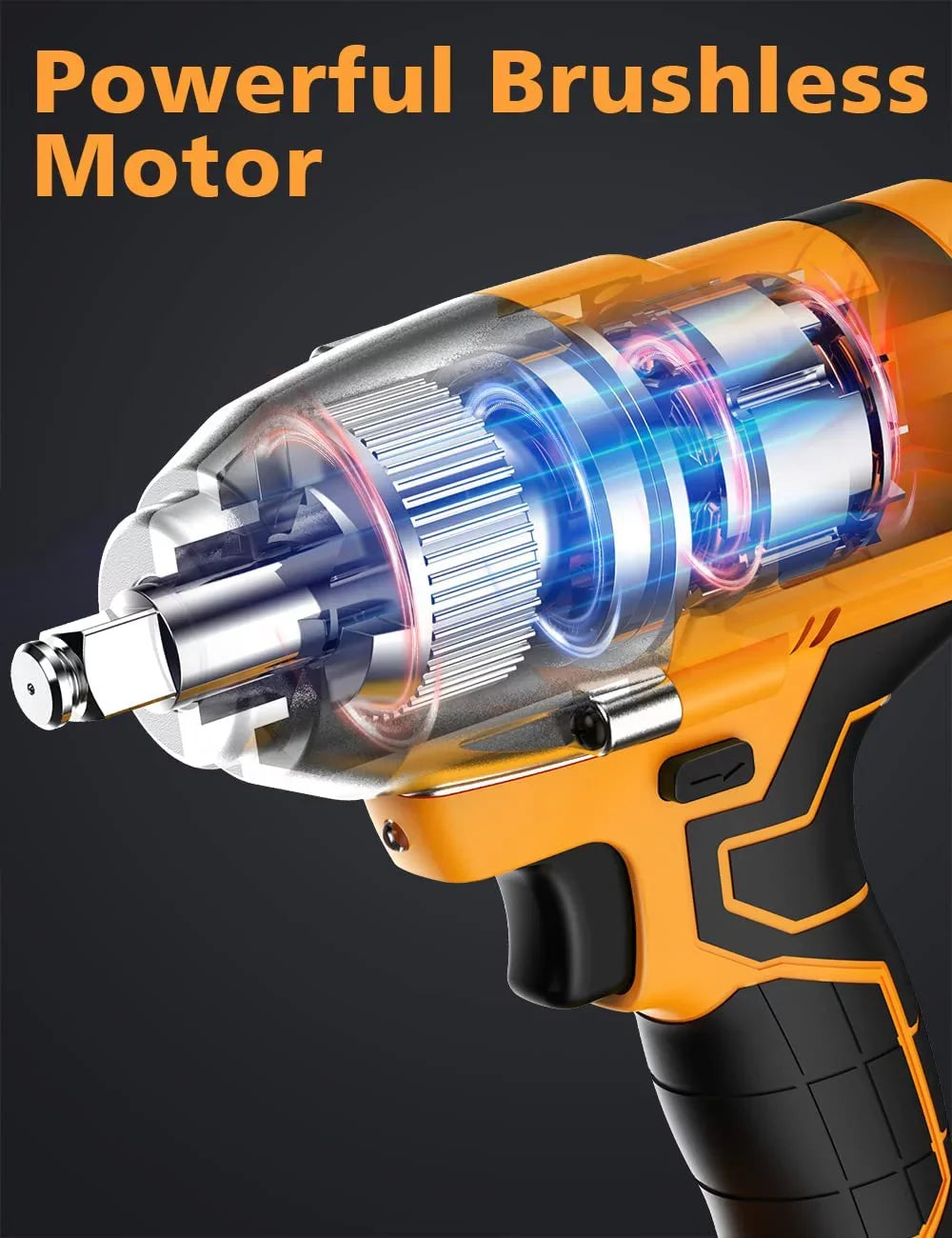 Wrench,Max Impact 1/2 MORI Gun 515 Cordless Inch Impact Torque Wrench 700N.m ft-lbs for Brushless Car Impact Tiers