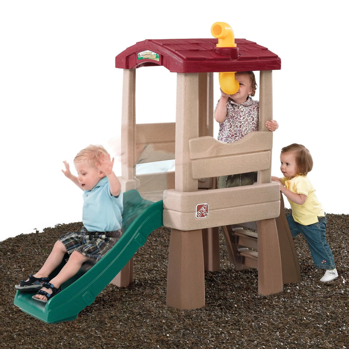 Step2 Naturally Toddler with Lookout Climber Treehouse Playful Slide