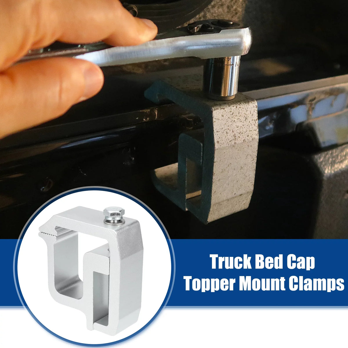 Truck Bed Clamps for Camper Clips Shell Tone Unique 1500 Silverado Fit 2500HD Mount Chevy Cap Bargains Pcs Silver 8