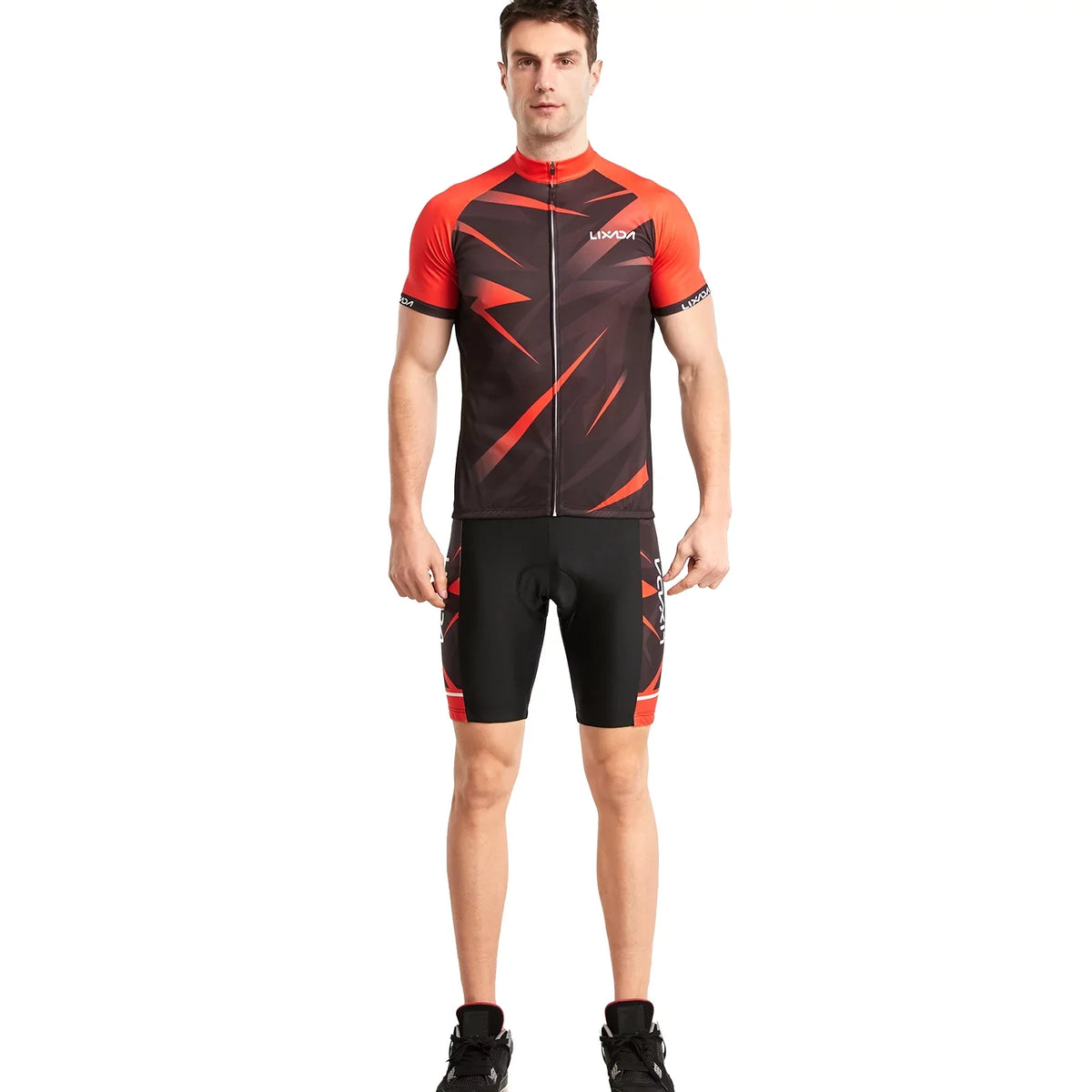 Short Bike Sleeve Jersey Suit Shirt Cycling Shorts Clothing Breathable and MTB Lixada Padded Men