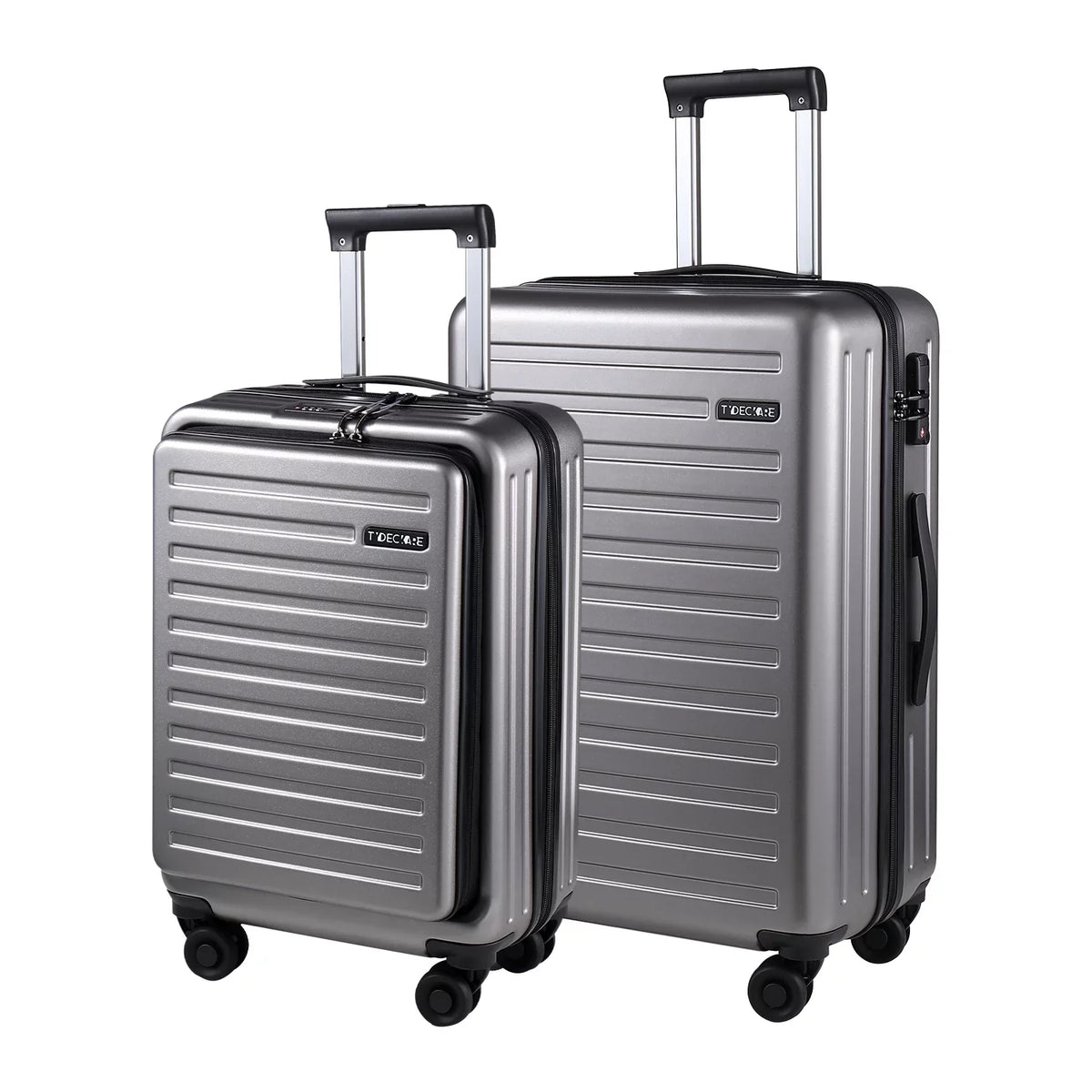20/24 Inch Suitcase Luggage & with Grey Front Set, 65L,Dark 2 Piece Pocket TSA Lightweight + Expandle, Lock 37~41L Inch Hardshell 20 Spinner 24 with Laptop 20 Only Wheels, & ABS+PC