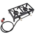 Stove for Double Patio Standard Camping Size Gas Cooking BBQ Propane Cast Iron Lixada