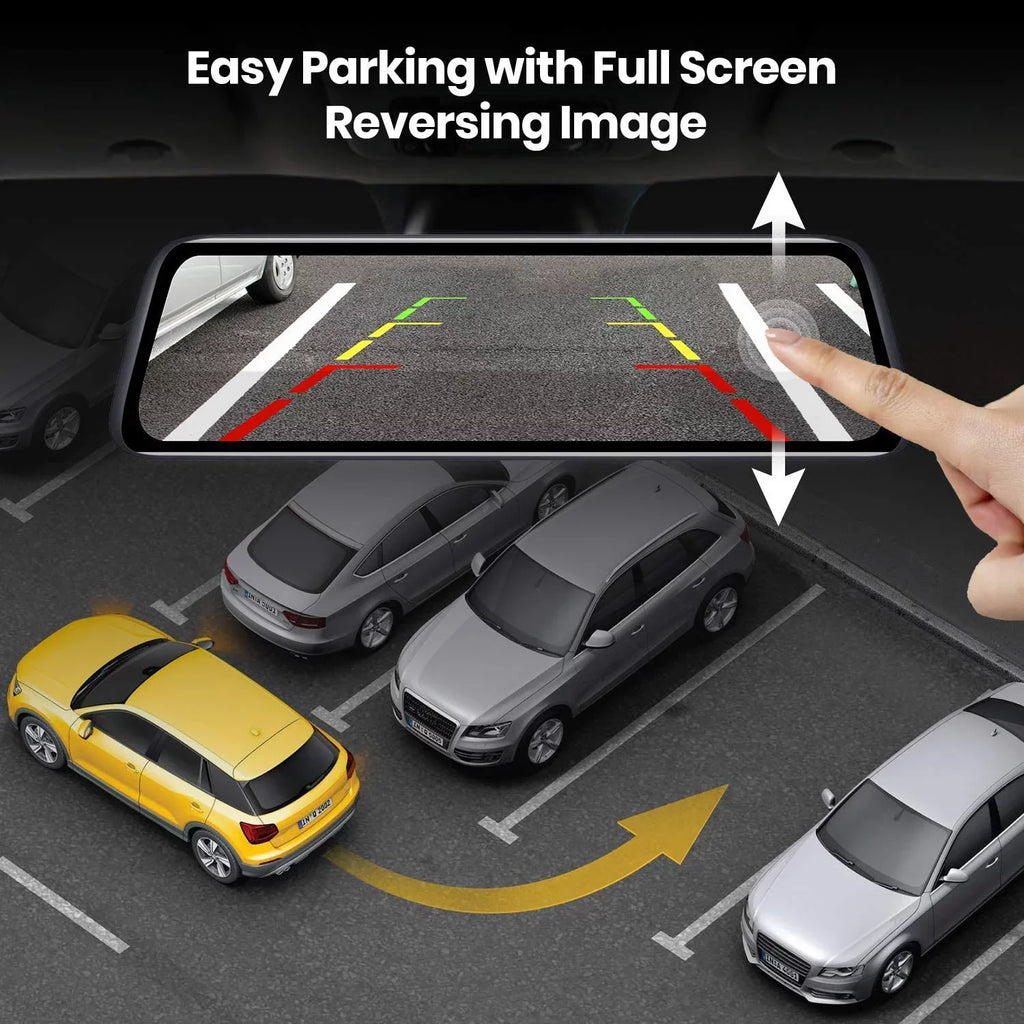 Cam, Vision Screen Car PRO) Camera Backup OEM Dual Mirror Look Camera(V5 Super Camera Rear Dash View 1080P Monitor Night 9.35'' Auto-Vox Touch Mirror
