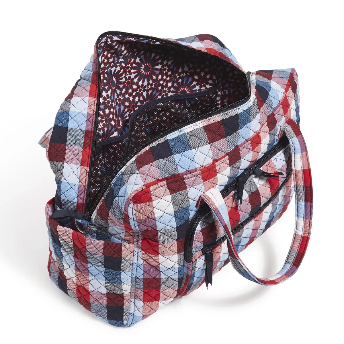 Bag Plaid Patriotic Bradley Vera Women's Recycled Weekender Cotton Travel