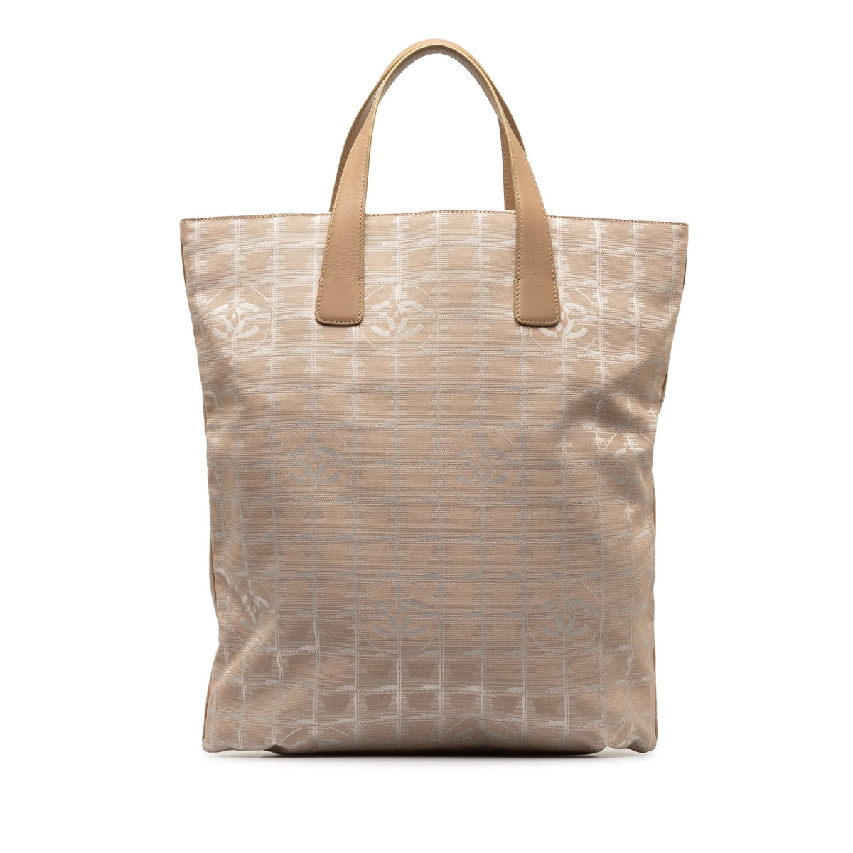 Chanel New Line Authenticated (Good) Fabric Brown Bag Nylon Tote Pre-Owned Travel Unisex Tote