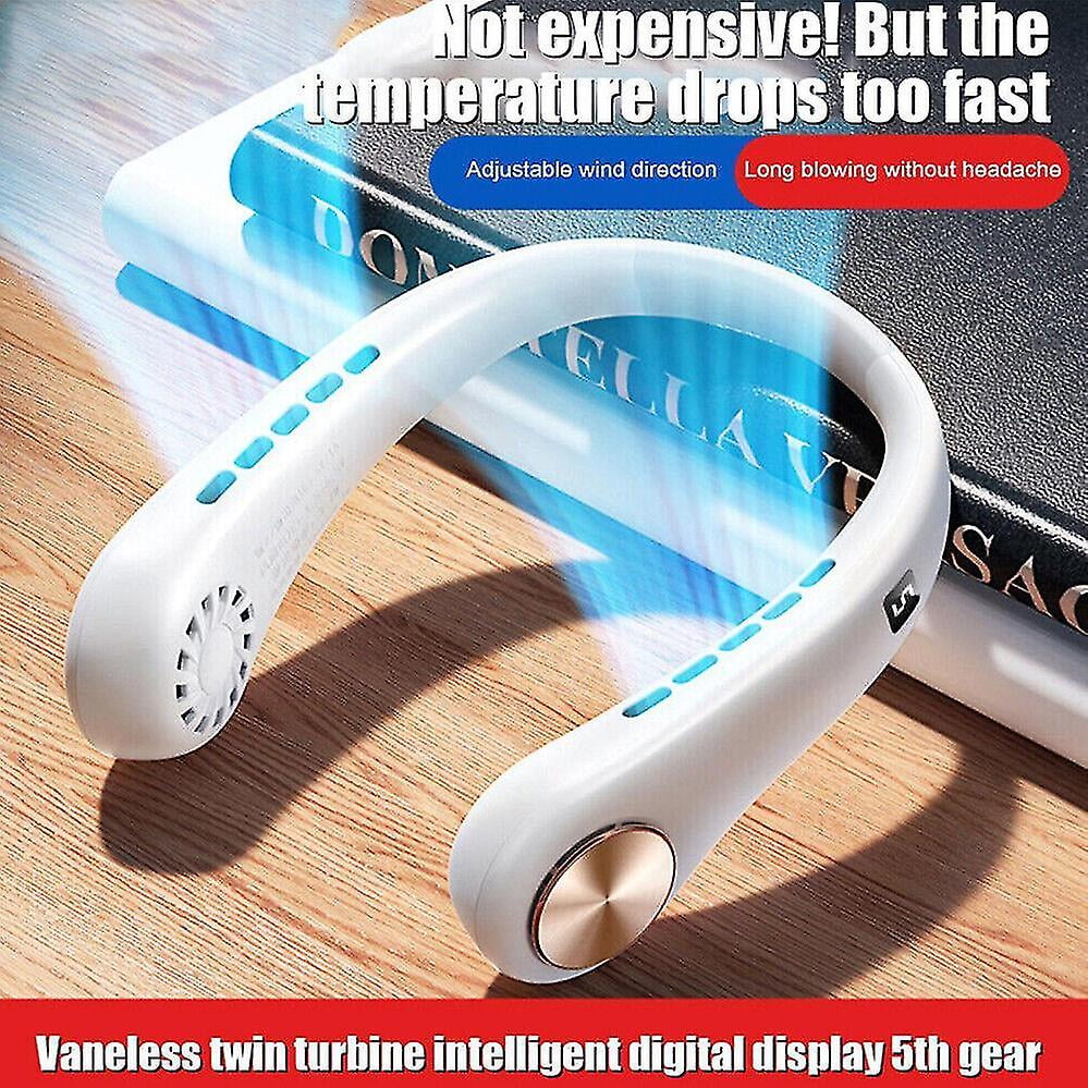 Rechargeable Bladeless Neckband Neck Cooler Cooling Fan Usb