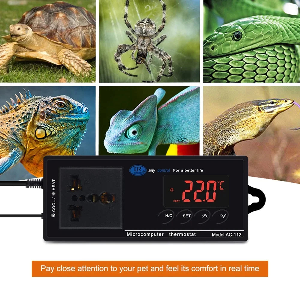 for Freezer, Heating Incubation, & Digital Cooling Brewing, Anself with Green 40℃~110℃ House Mode Outlet, Temperature Chest Thermostat Controller Reptiles Home