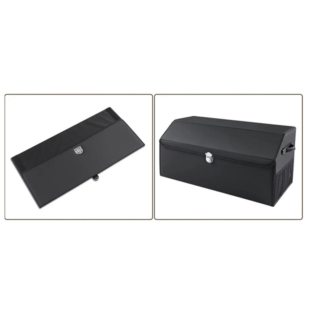 Bin Car Box for Storage Foldable Dustproof Cars Car Trunk Organizer Handles with L
