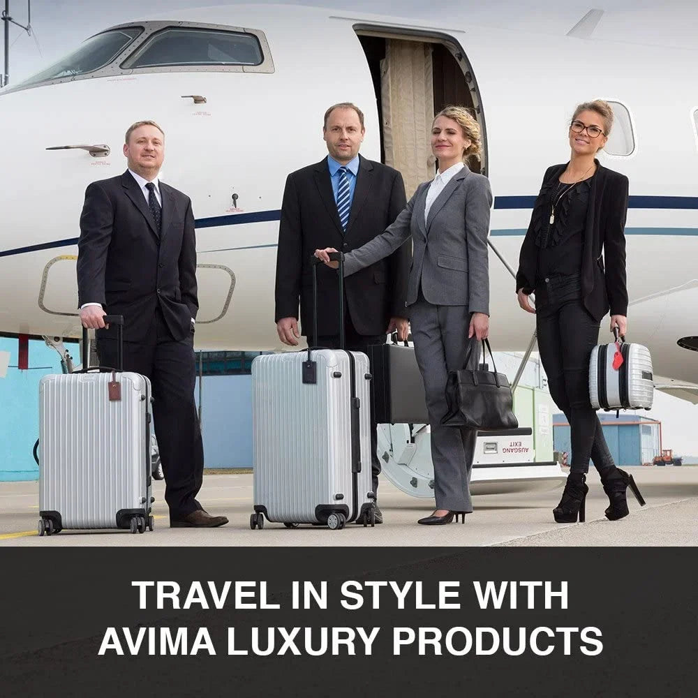 Luggage Snap Closure & Executive (Brown) Pieces Luxury s Bag Set Leather Premium 2 With