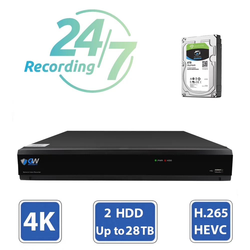 Security Channel Camera Indoor / Smart Playback System CCTV and GW 8MP Camera, x & DVR 4 HD-TVI AI 8MP Detection, Face/Human/Vehicle Alert with Dome AI 4K 8 Outdoor Security