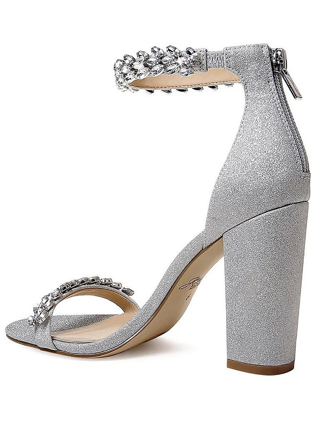 Jewel Heels Womens Mischka Rhinestone Mayra Embellished Badgley