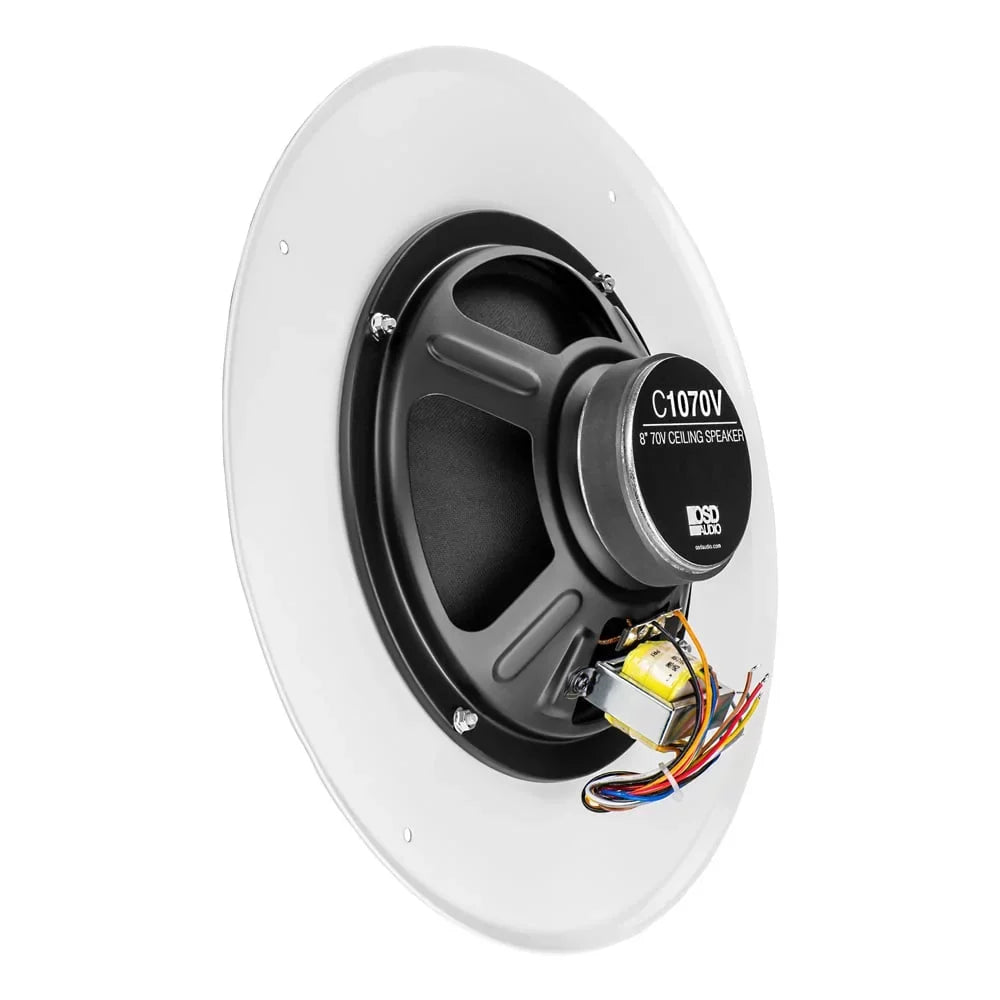 Tap 8" OSD 70V Audio Commercial Speaker C1070 In-Ceiling (White, Single)