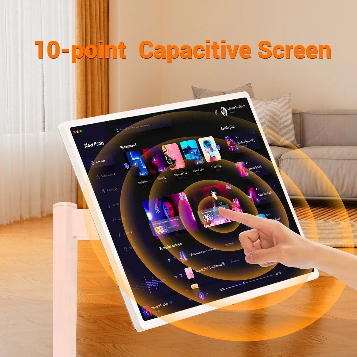 on JYXOIHUB Touch 22 1080p TV inch StandbyMe Portable Wheels Screen Wireless Televisions,