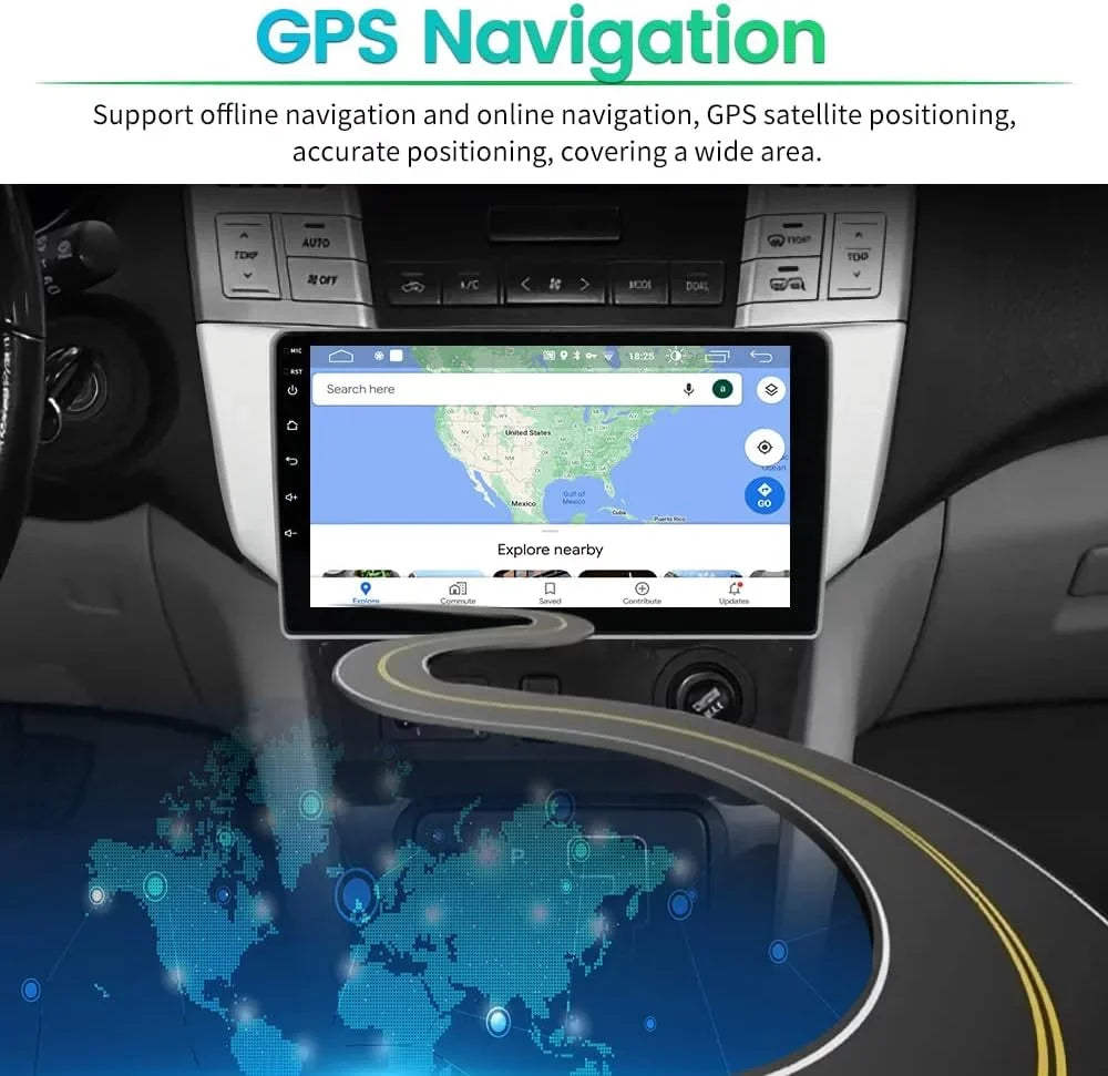GPS/FM/WiFi/USB, RX300 Lexus RX330 Stereo Lexus 32GB 2003-2009,Android SWC/Wired Auto with Car Toyota 12 RX350 for Carplay + Harrier Car Support RX400H Radio Android 2GB