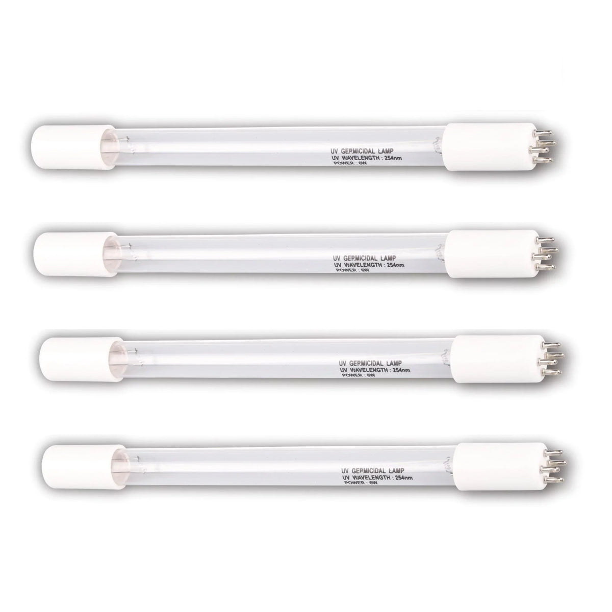 Replacement (4pcs) Prong Ultraviolet Purifier Light System Bulb our Water for UV 6W 4 Bluonics
