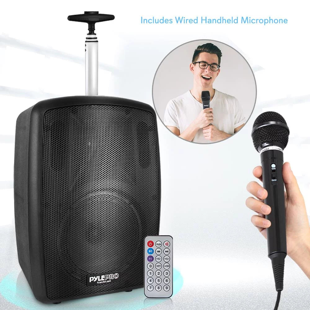 Rechargeable Bluetooth Powered Battery 360W System Pyle Wireless - Compatible PA Speaker Portable