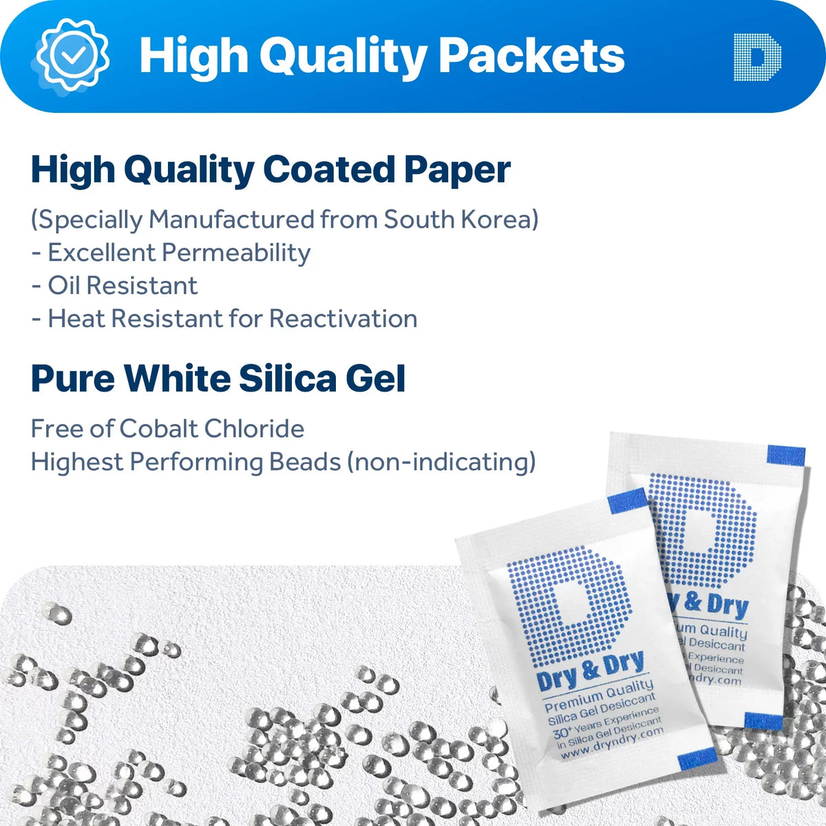 Premium Desiccant Gram [600 Rechargeable 2 Paper Packs] & Packets "Dry - Compliant) (FDA Dry" Gel Dehumidifiers Silica