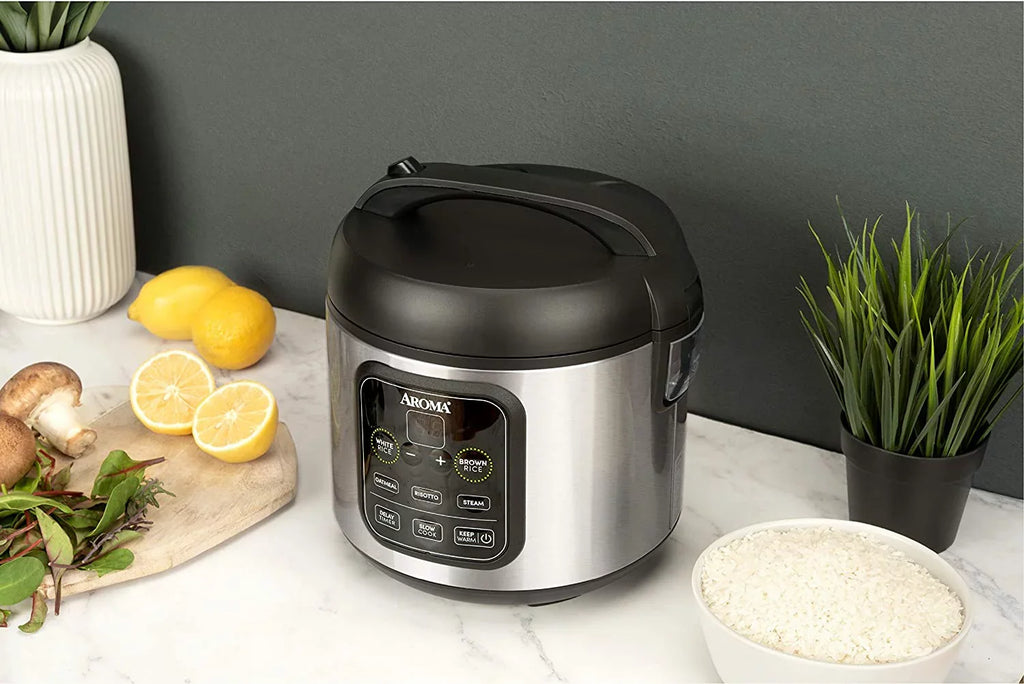 Steel Risotto, 2O2O model ARC-994SB 8-cup Grain Aroma Stainless Rice Oatmeal, Steam, Slow Cook, & Cooker Housewares cooked/4-cup uncooked/2Qt,