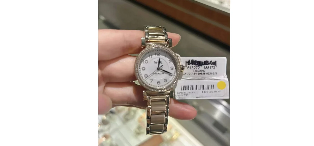 WATCH WOMEN'S DIAL COACH STAINLESS MADISON GOLD 14502397 WHITE STEEL