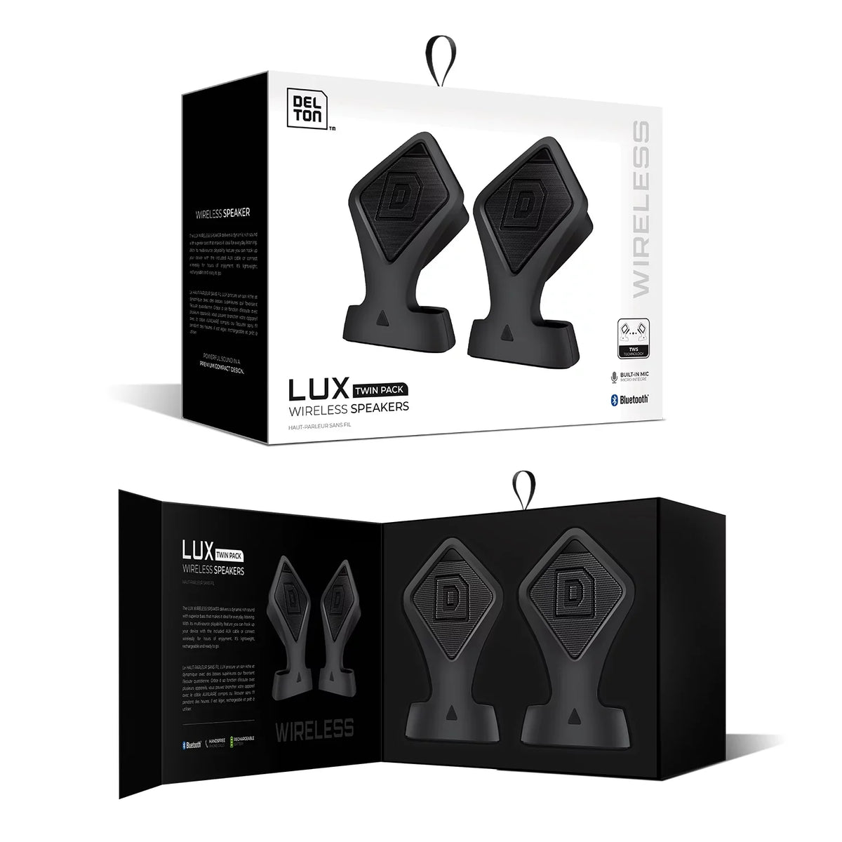 HD Pack), Bluetooth Wireless and Bass True Speaker, Dynamic Sound Portable Delton Mic with Speaker (Twin